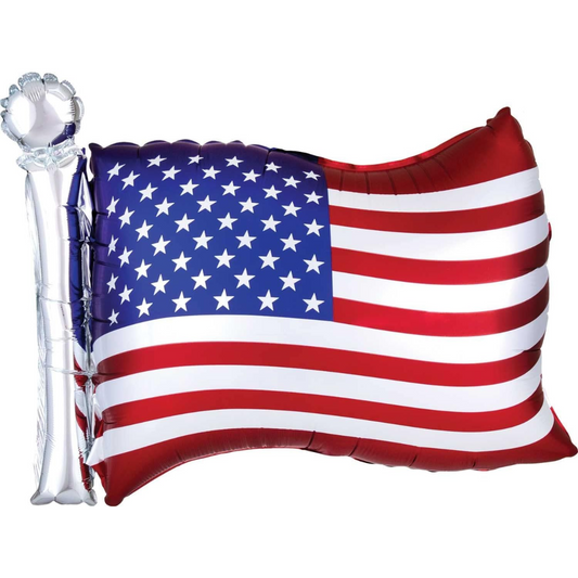 FOIL FIGURE - SATIN AMERICAN FLAG 27" ANAGRAM (PKG)