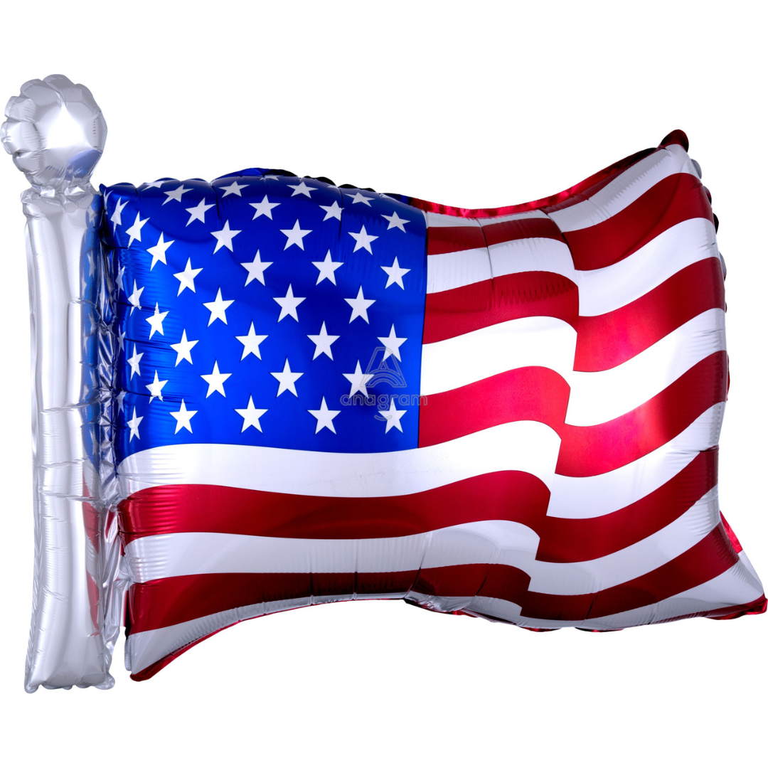 FOIL FIGURE - AMERICAN FLAG 27" ANAGRAM (PKG)