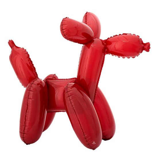 FOIL FIGURE - RED BALLOON DOG 19" (MULTI) ANAGRAM (PKG) AIR FILL