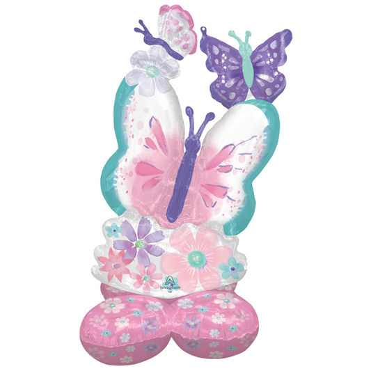 FOIL AIRLOONZ - FLUTTERS BUTTERFLY CONSUMER INFLATE 44" ANAGRAM (PKG)