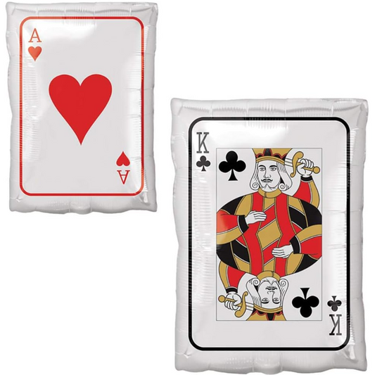 FOIL BALLOON 18" - KING & ACE CARD ANAGRAM (PKG)