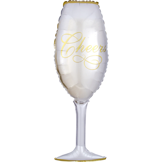 FOIL FIGURE - CHEERS CHAMPAGNE GLASS 38" ANAGRAM (PKG)