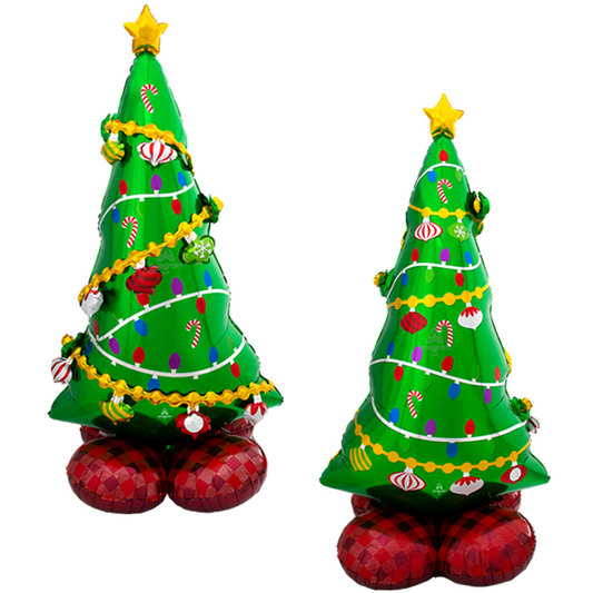 FOIL AIRLOONZ - CHRISTMAS TREE CONSUMER INFLATE 59" ANAGRAM (PKG)
