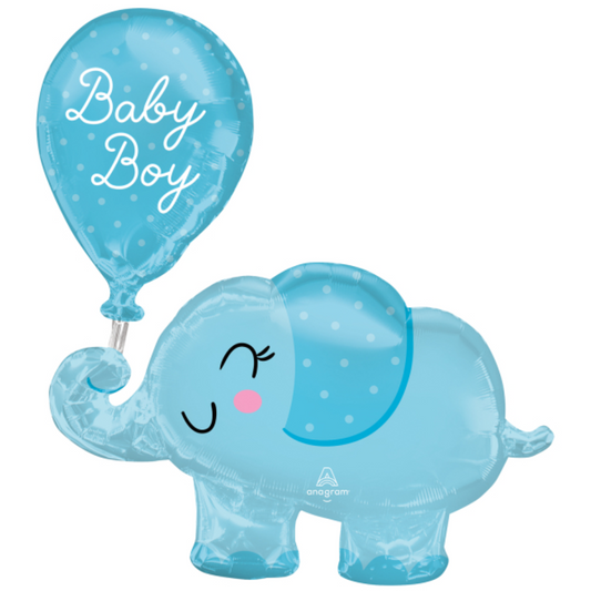 FOIL FIGURE - BABY BOY ELEPHANT 31" ANAGRAM (PKG)