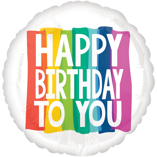FOIL FIGURE - HB TO YOU RAINBOW WISHES 28" ANAGRAM (PKG)