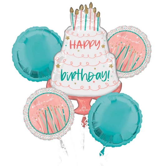 FOIL BOUQUET - HAPPY BIRTHDAY CAKE ANAGRAM (PKG)
