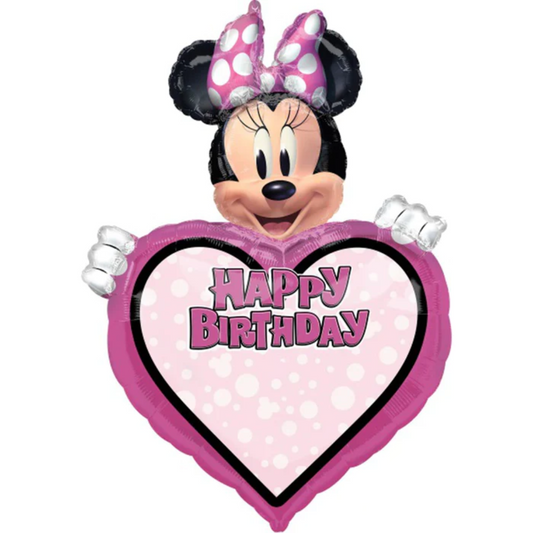 FOIL FIGURE - HB MINNIE MOUSE FOREVER PERSONALIZED 33" ANAGRAM (PKG)