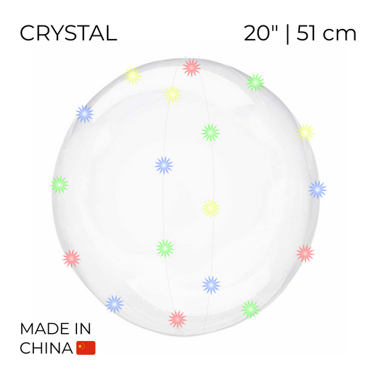Set: Bobo TPE Balloon 20" with Led Strip and Holder | China (10 pcs)