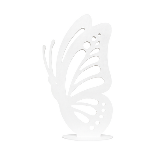 Wooden Butterfly - White (1 pc)