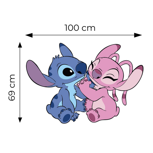 Sticker for Cardboard Cutout - Stitch and Angel 69 x 100 cm (1 pc)