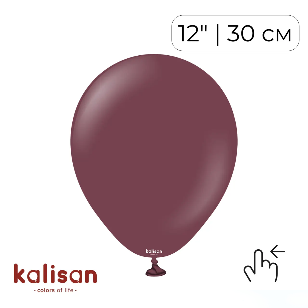 Kalisan 12" Burgundy (100 psc)