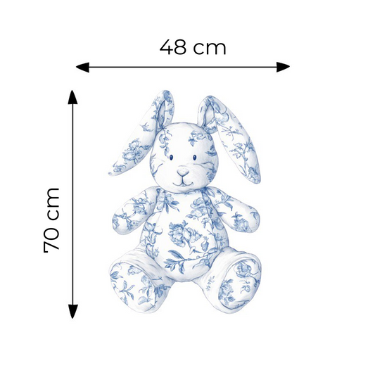 Sticker for Cardboard Cutout - Toile Blue Bunny 70 x 48 cm (1 pc)