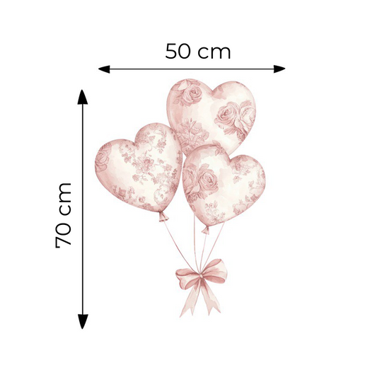 Sticker for Cardboard Cutout - Toile Pink Balloons 75 x 50 cm (1 pc)