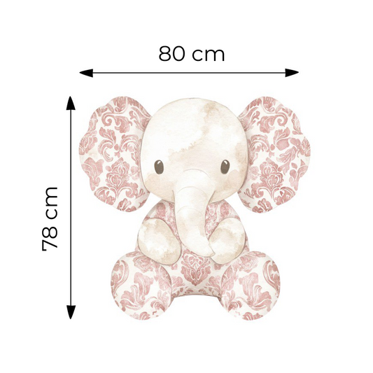 Sticker for Cardboard Cutout - Toile Pink Elephant 78 x 80 cm (1 pc)