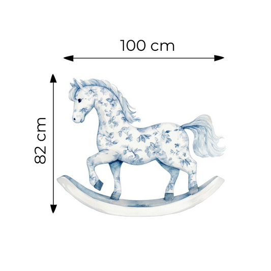 Sticker for Cardboard Cutout - Toile Blue Horse 82 x 100 cm (1 pc)