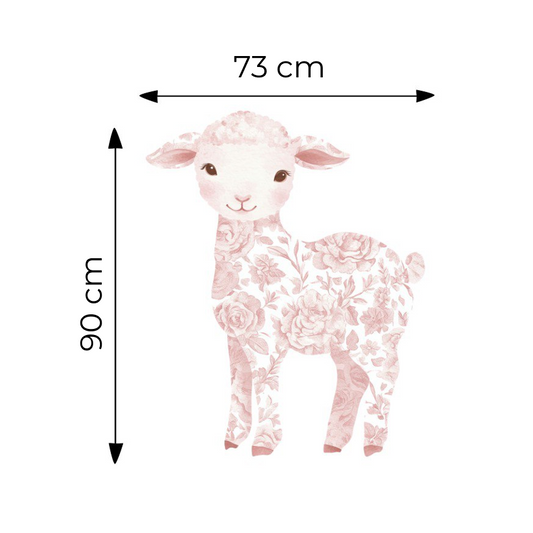 Sticker for Cardboard Cutout - Toile Pink Lamb 90 x 73 cm (1 pc)
