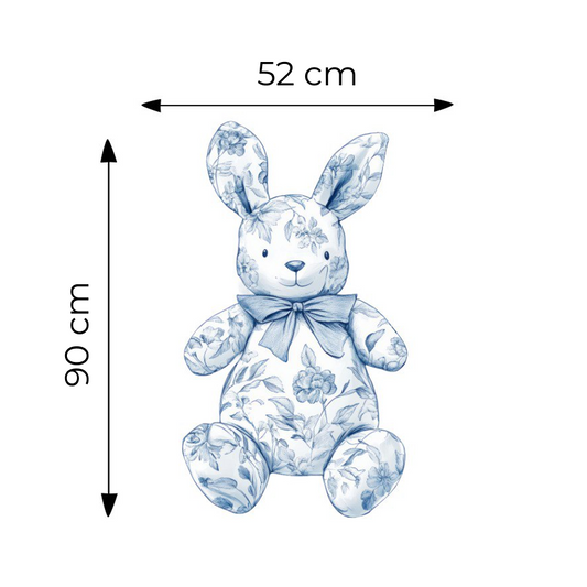 Sticker for Cardboard Cutout - Toile Blue Bunny 90 x 52 cm (1 pc)