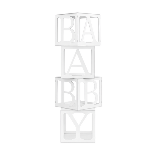 Wooden Cube Blocks with Letters "BABY" - Painted (1 pc)