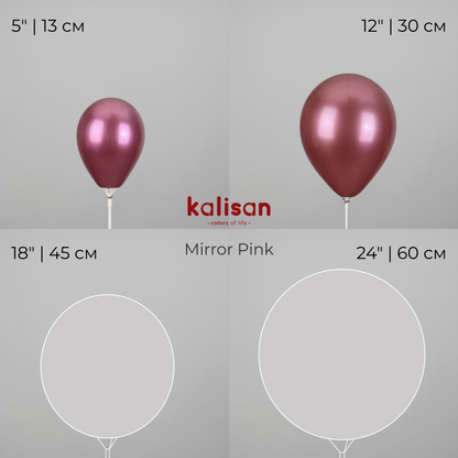 Kalisan 12" | Mirror 105 Pink (50 pcs)