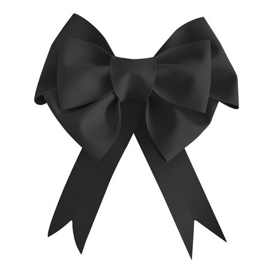 03 Large Foamiran Bow - Black