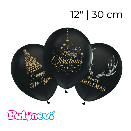 Print 434 Balonevi 12” | “Merry Christmas” - Assorted (1 pc)