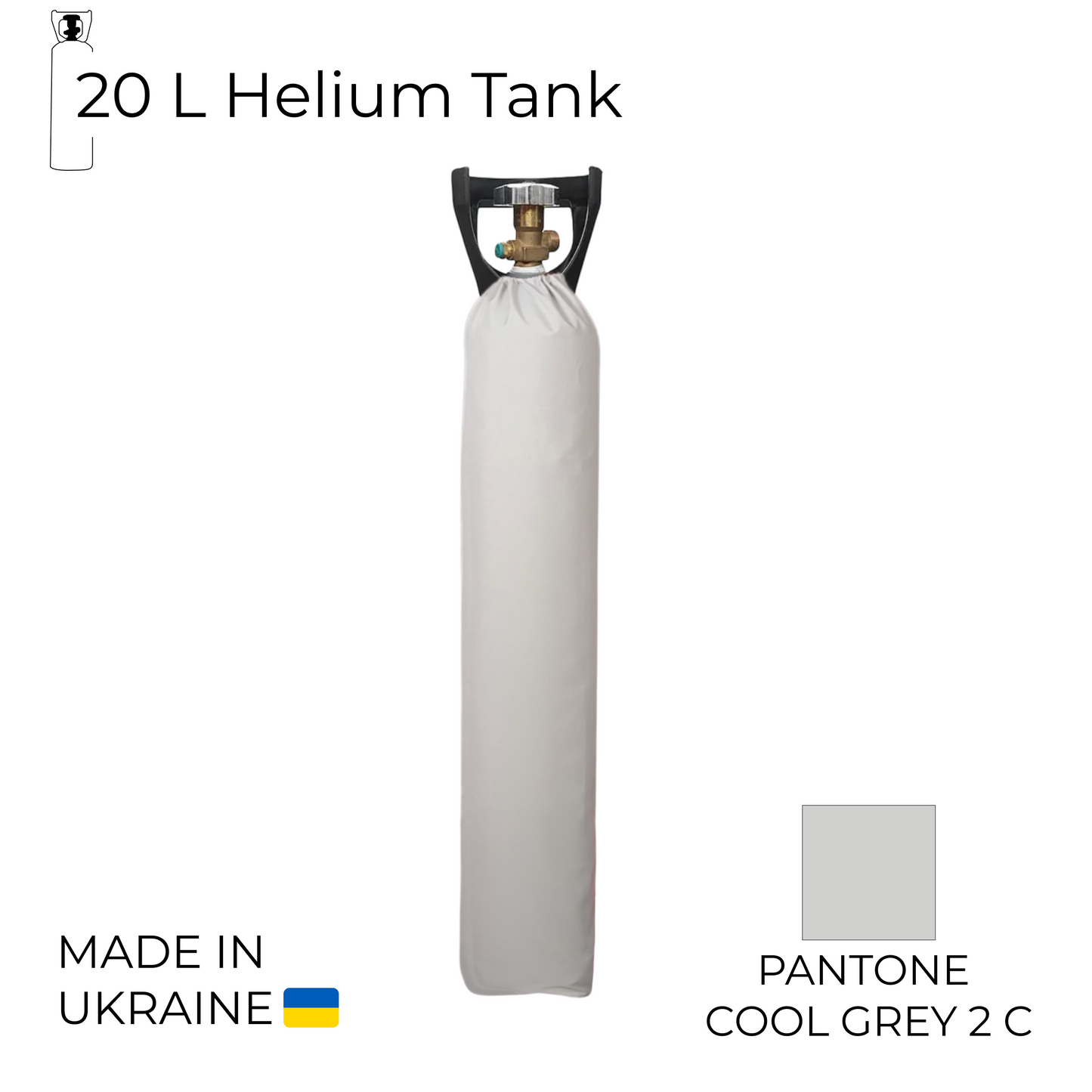 Helium Tank Cover 20L | Light Gray (1 pc)