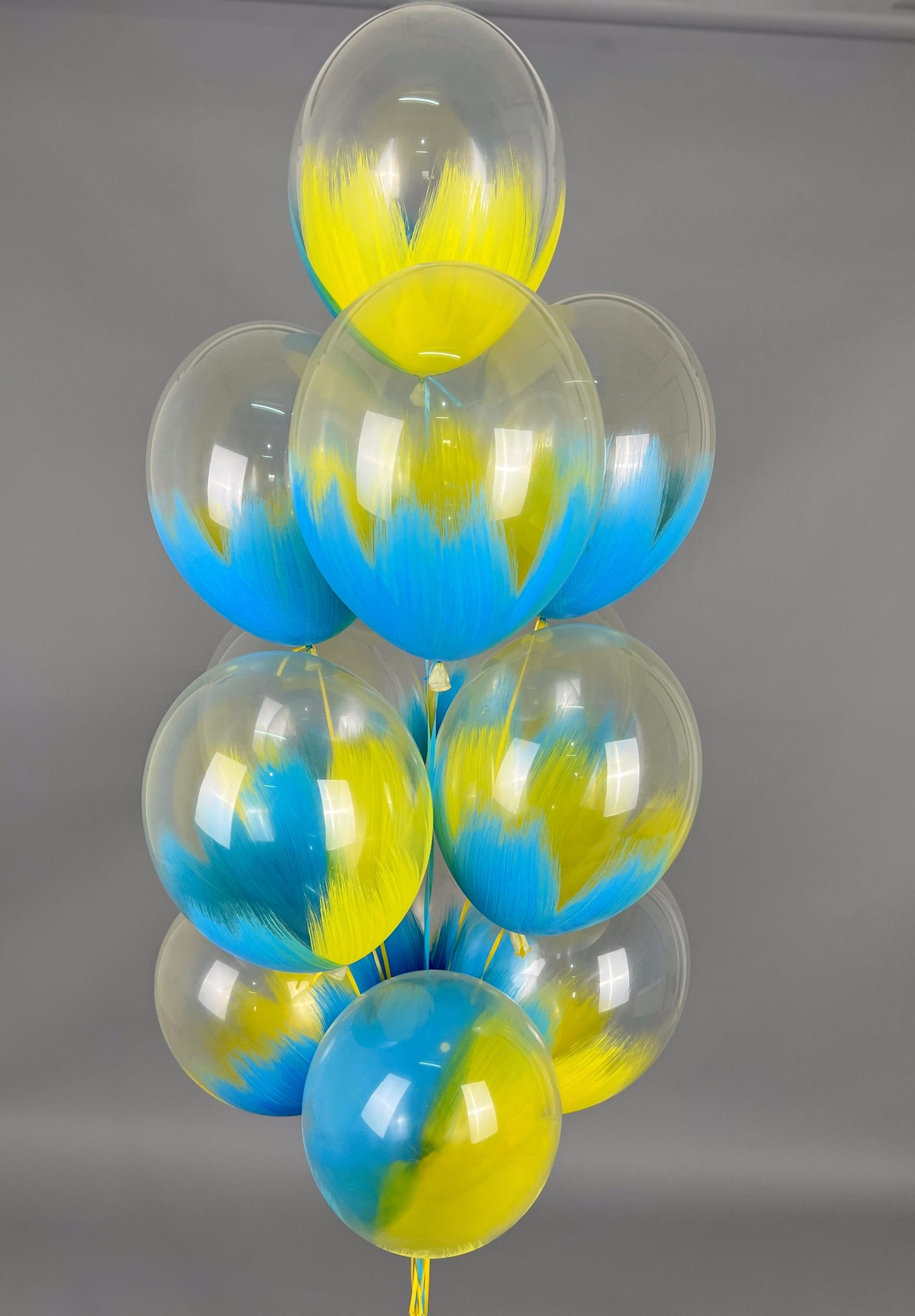 Belbal 12" | Brush Blue and Yellow on Transparent (25 pcs)