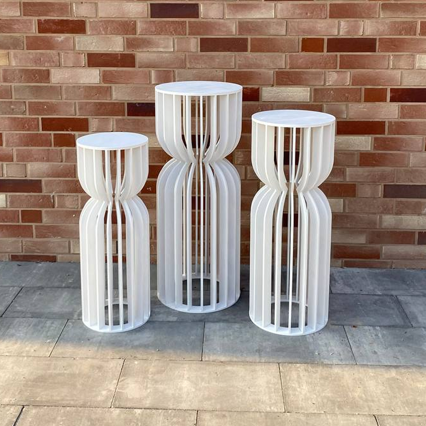 Wooden Cylinder Pedestal Stand - Painted (1 pc)