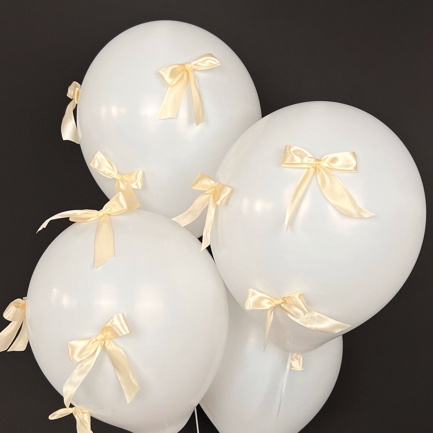Satin Bow Set 007 Ivory | 25 mm (25 pcs)