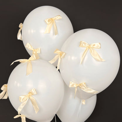 Satin Bow Set 007 Ivory | 25 mm (25 pcs)