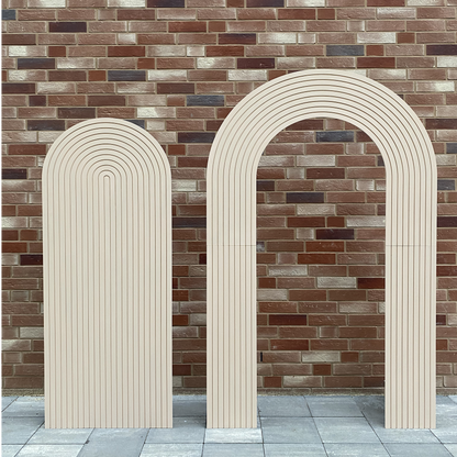 Double Wooden Arch | Ribbed - Unpainted (1 pc)
