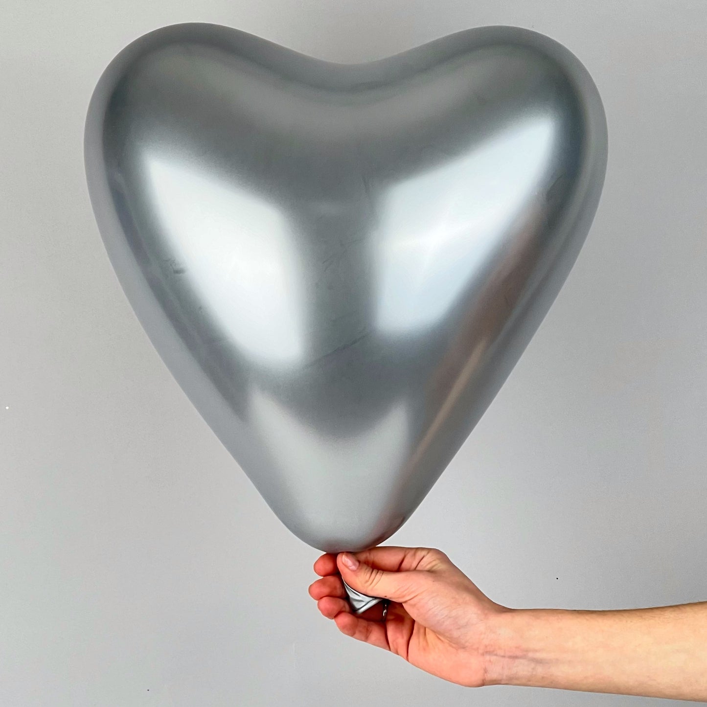 Kalisan 12" Heart | Mirror Silver (25 pcs)