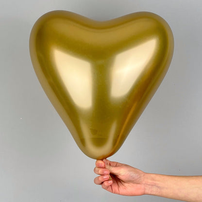 Kalisan 12" Heart | Mirror Gold (25 pcs)