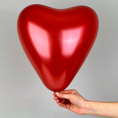 Kalisan 12" Heart | Mirror Red (25 pcs)