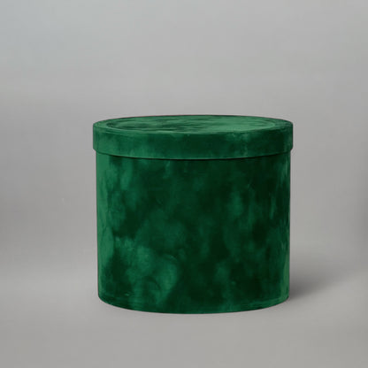 Lid for Velvet Round Flower Box 8" x 7" | 20 × 18 cm Emerald (1 pc)
