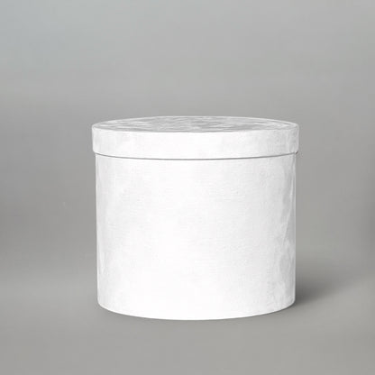 Lid for Velvet Round Flower Box 8" x 7" | 20 × 18 cm White (1 pc)