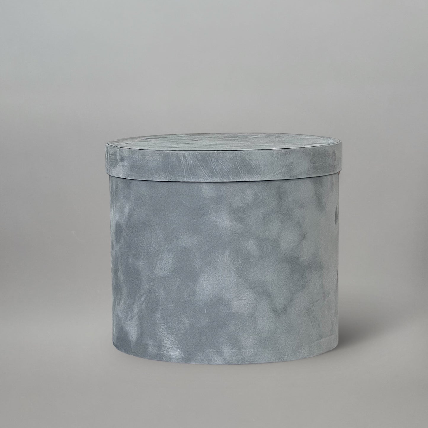 Lid for Velvet Round Flower Box 8" x 7" | 20 × 18 cm Light Grey (1 pc)