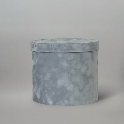 Lid for Velvet Round Flower Box 8" x 7" | 20 × 18 cm Light Grey (1 pc)