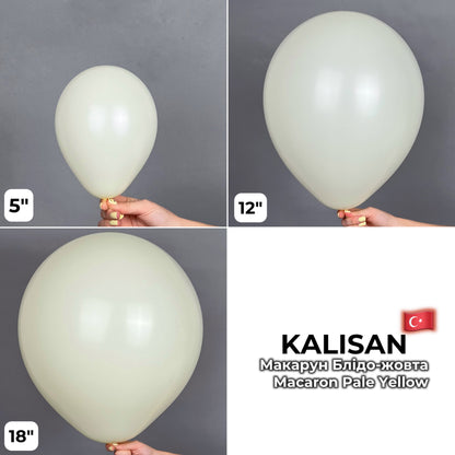 Kalisan 12" Macaron Pale Yellow (100 psc)