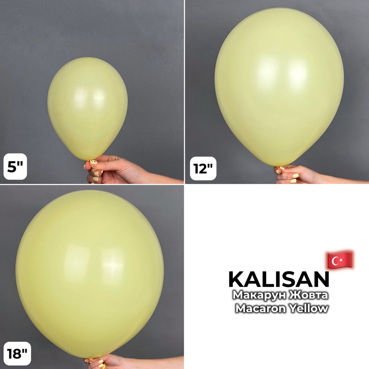 Kalisan 12" Macaron Yellow (100 psc)