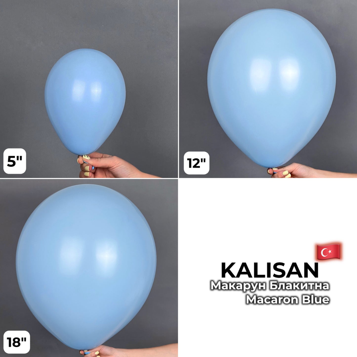 Kalisan 12" Macaron Blue (100 psc)