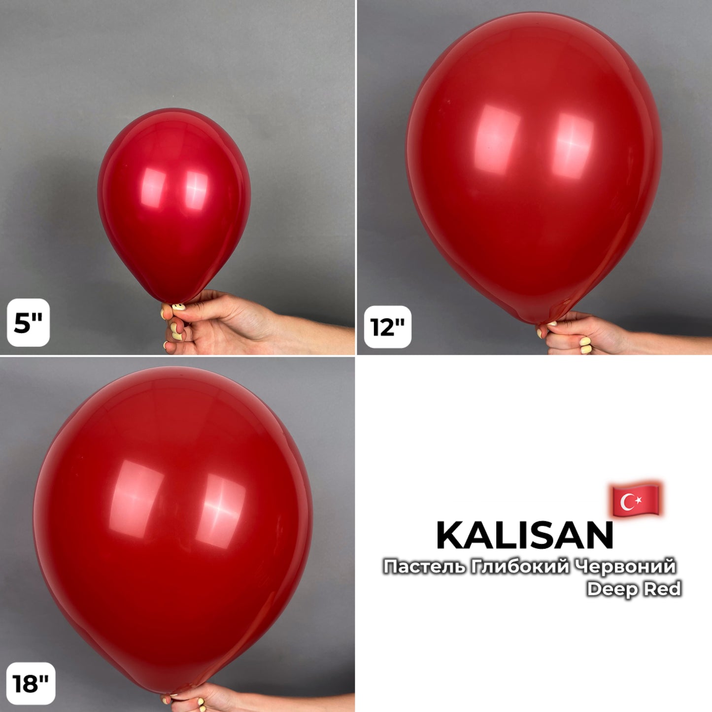 Kalisan 12" Deep Red (100 psc)