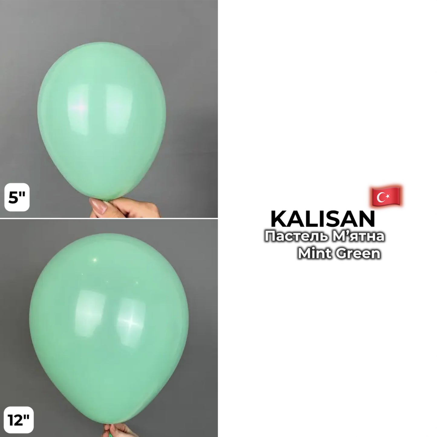 Kalisan 12" Mint Green (100 psc)