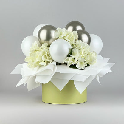Round Flower Box 8" x 7" | 20 × 17 cm Olive (1 pc)