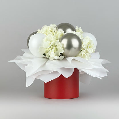Round Flower Box 6"x 7" | 15×17 Burgundy (1 pc)