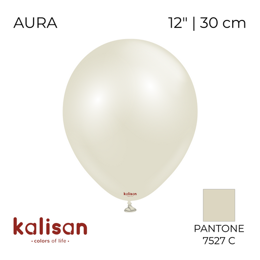 Kalisan 12" | Aura 121 Ivory White (50 pcs)