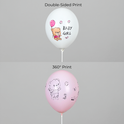Print 104 Belbal 12” | “Baby Girl - Bear on White and Pink” - Assorted (1 pc)
