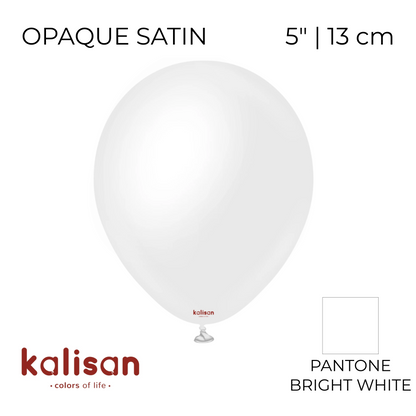Kalisan 5" | Opaque 14 Satin Snow White (100 pcs)