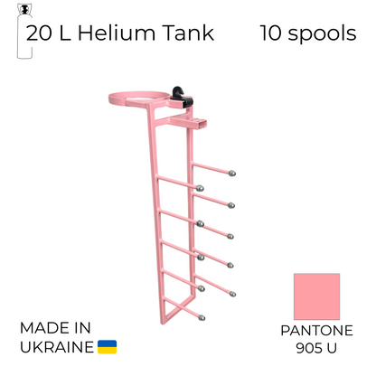 Ribbon Dispenser for Helium Tank LNK-9 - Detachable Pink | 10 spools + Cutter (1 pc)