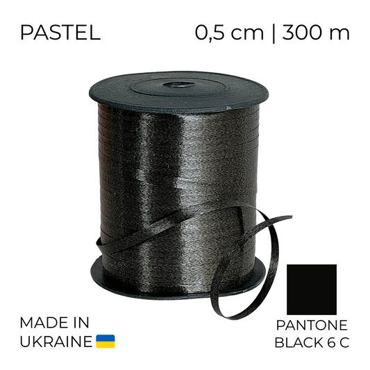 Curling Mylar Ribbon Tapex Pastel Black | 0,5/300 (1 pc)